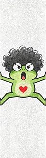 BCFHRGT Cartoon Green Curly Hair Frog Skateboard Tape Grip Non Slip Fusion Grip Tape for Scooters 33×9 Inch lijas para Skateboard