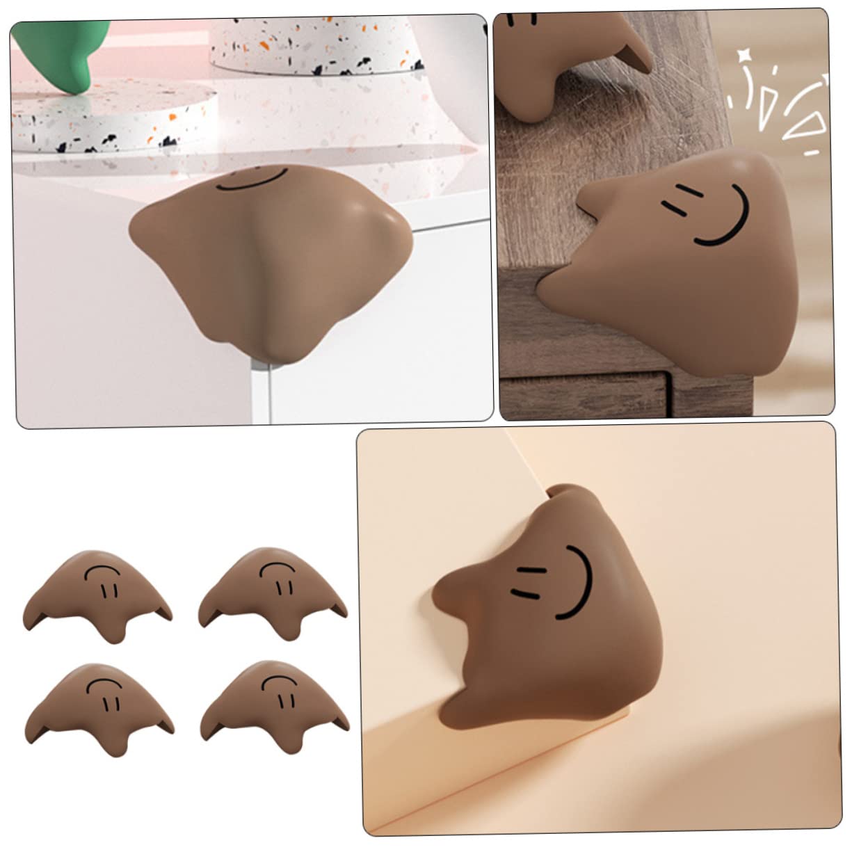Cabilock 20 Piezas Protector De Esquina De Mesa Protectores De Esquina para Bebés Esquinas y Bordes a Prueba De Bebés Estuche Protector Campana Extractora Niño Pequeño Gel De Sílice