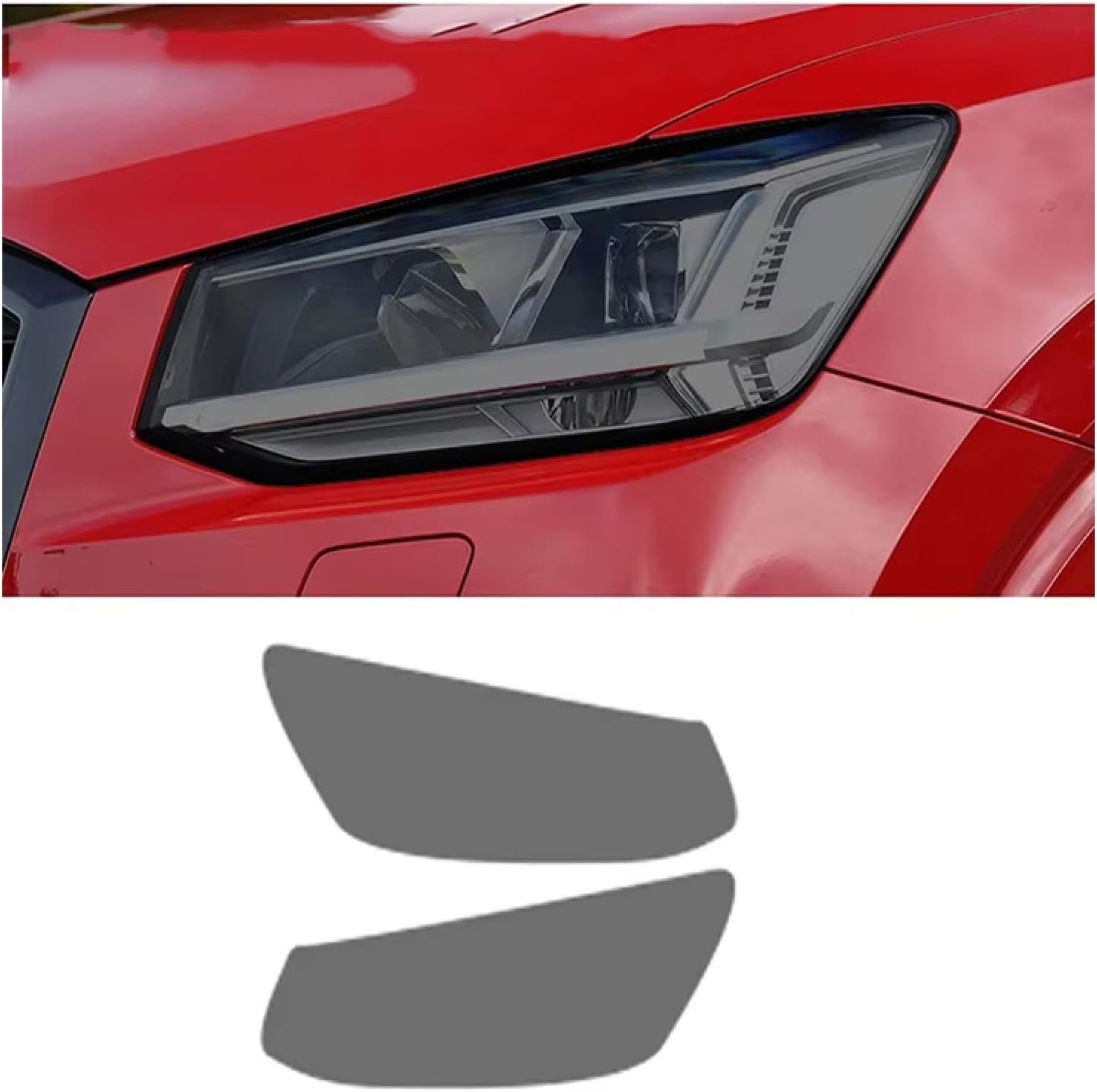 Car Headlight Protective Film for A&UDI SQ2 2019-2021 Car Headlight Film Front Light Transparent Blackened Exterior Protective Sticker
