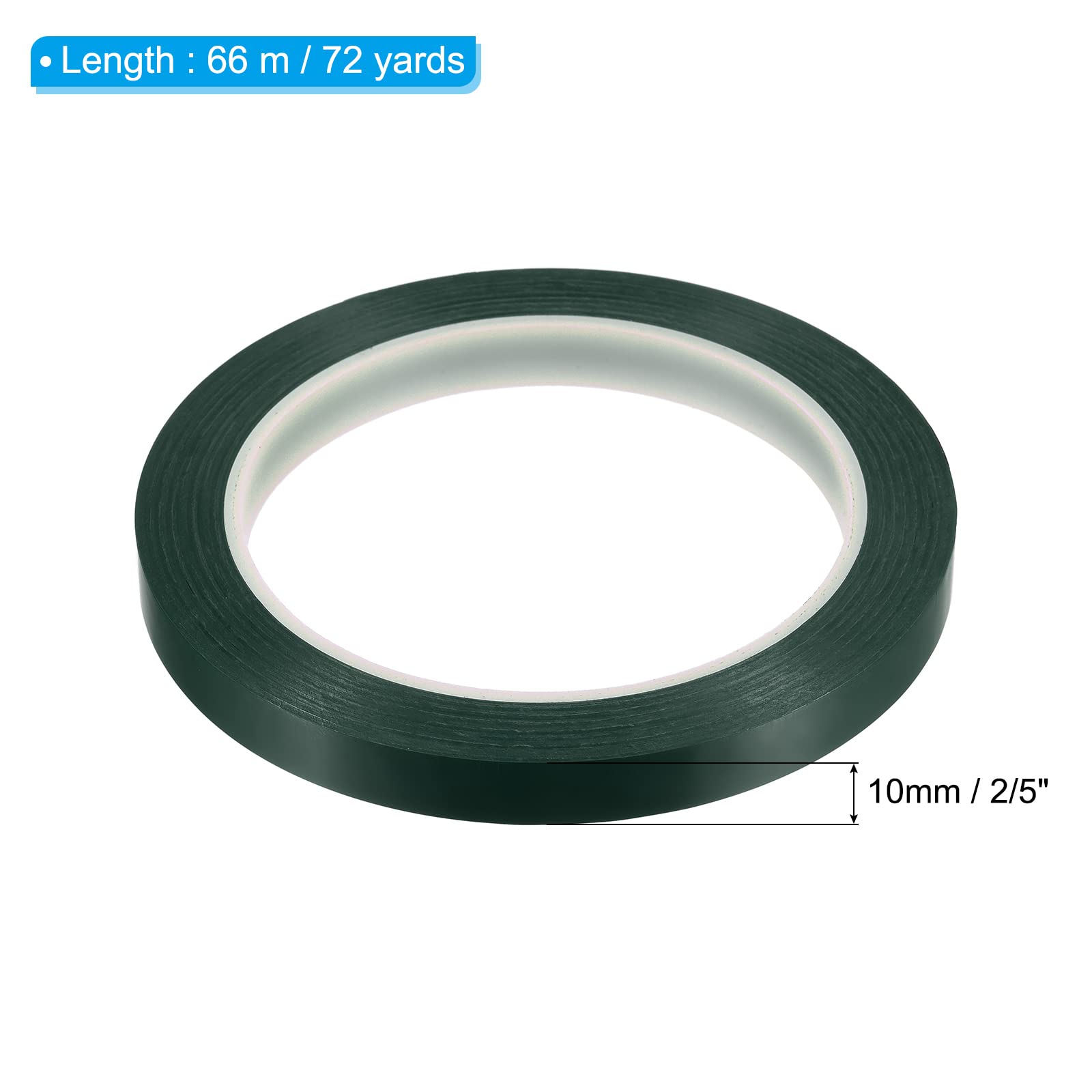 PATIKIL Whiteboard Tape 10mm X 66m, 3 Pack Thin Dry Erase Tape for Graphic Chart Marking DIY Art Green - Image 2