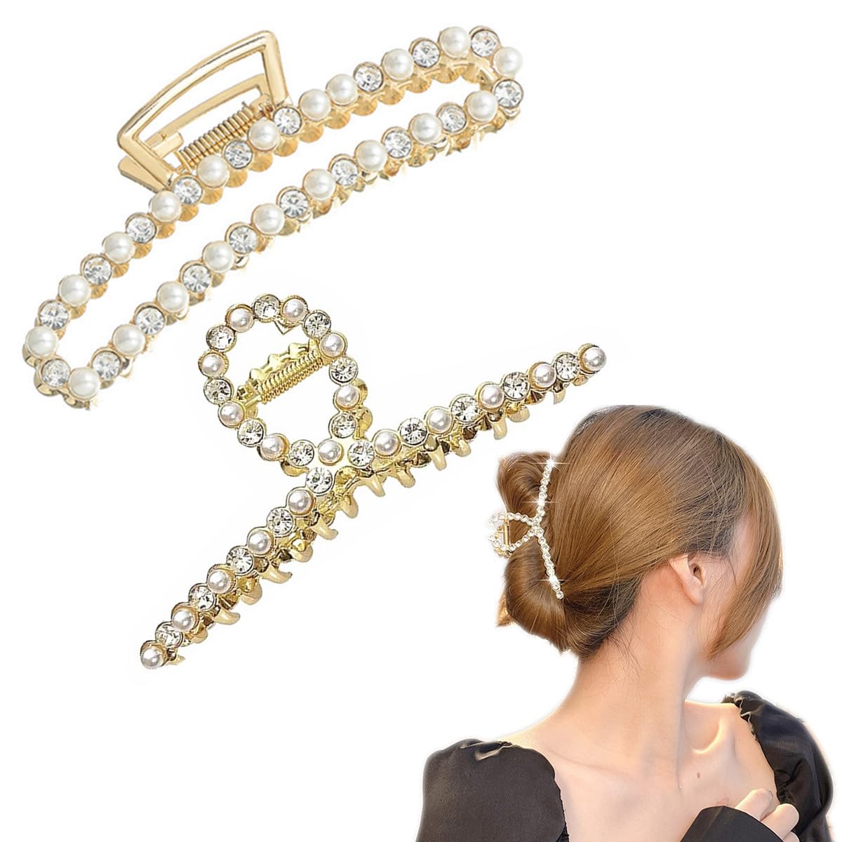 16★ロングヘアクリップ 女性用滑り止め爪クリップ 4個 4.3 インチ 16☆ロングヘアクリップ 女性用滑り止め爪クリップ 4個 4.3 インチ