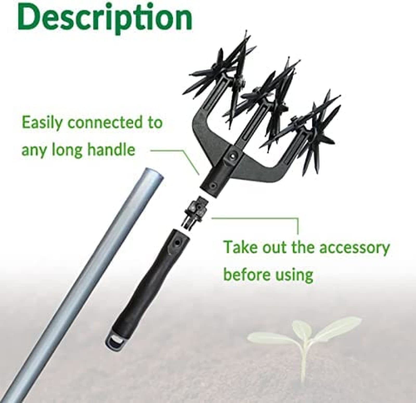 Bor Cultivador De Jardín, Cultivador Ajustable Y Rotavator para Romper El Suelo para Césped, Huerto Y Huerto, para Césped, Huerto Y Huerto,YUYANAIAI
