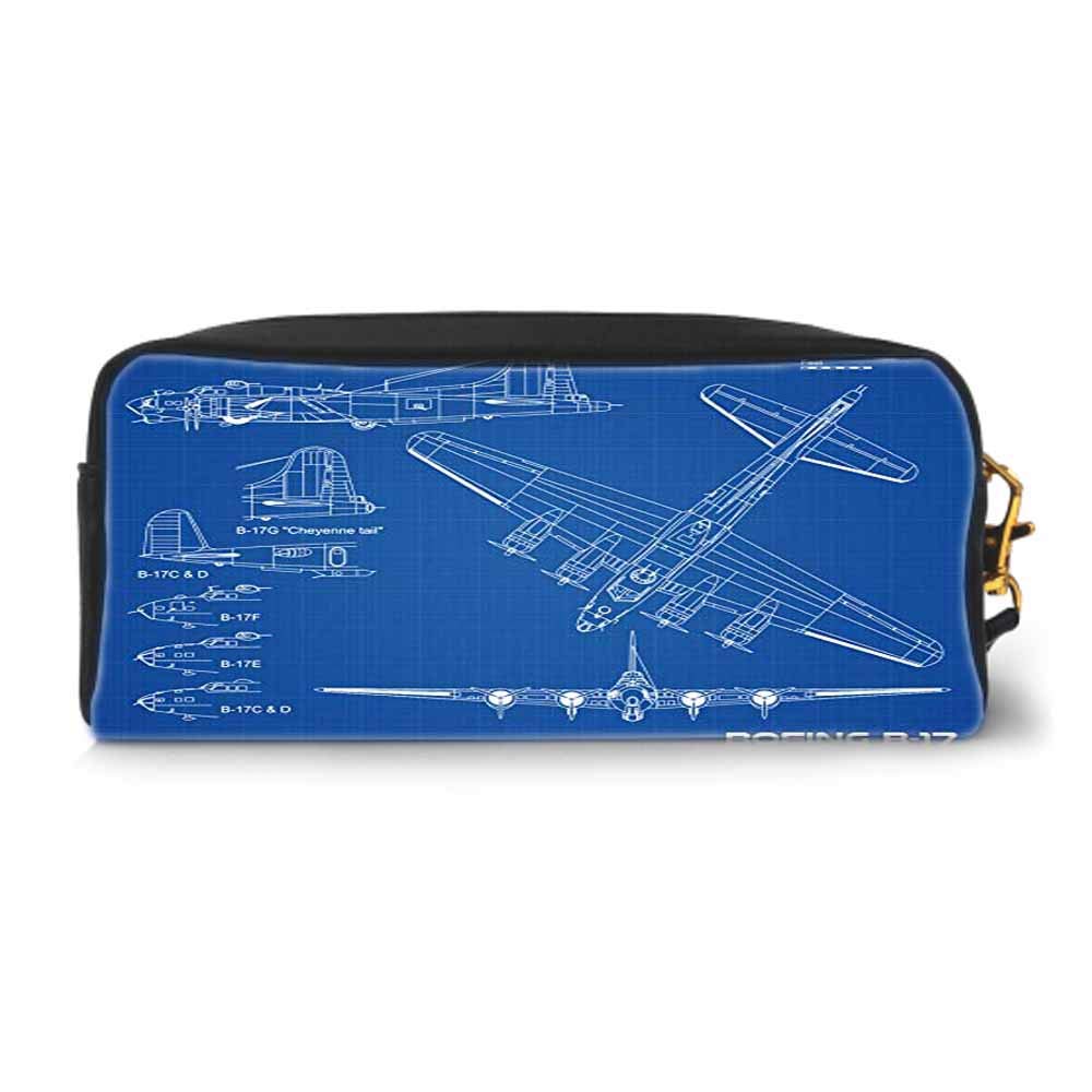 Amazon.co.jp: 筆箱 ボーイングB-17飛行要塞飛行機設計図おしゃれ ペン