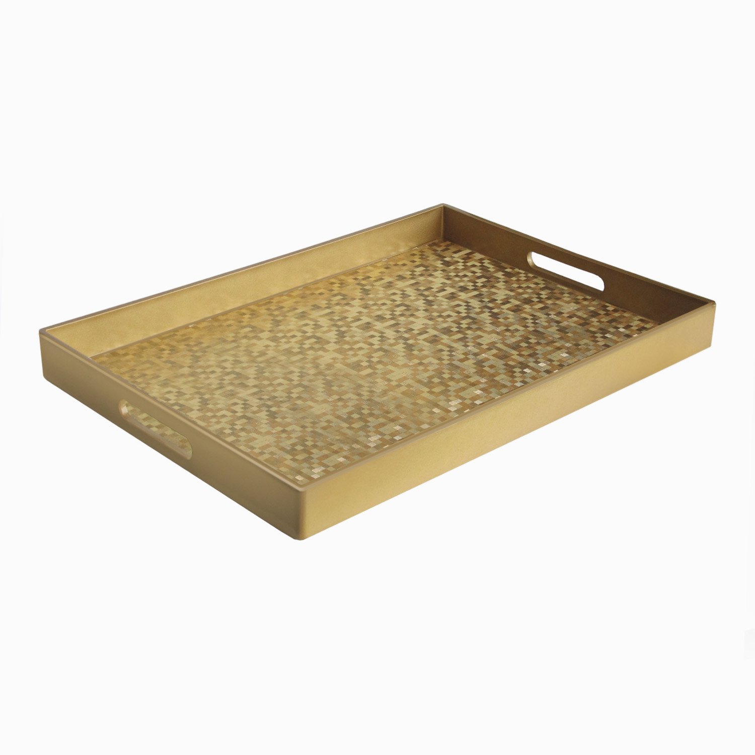 American AtelierAccents by Jay Rectangle Mosaic Tray, Gold