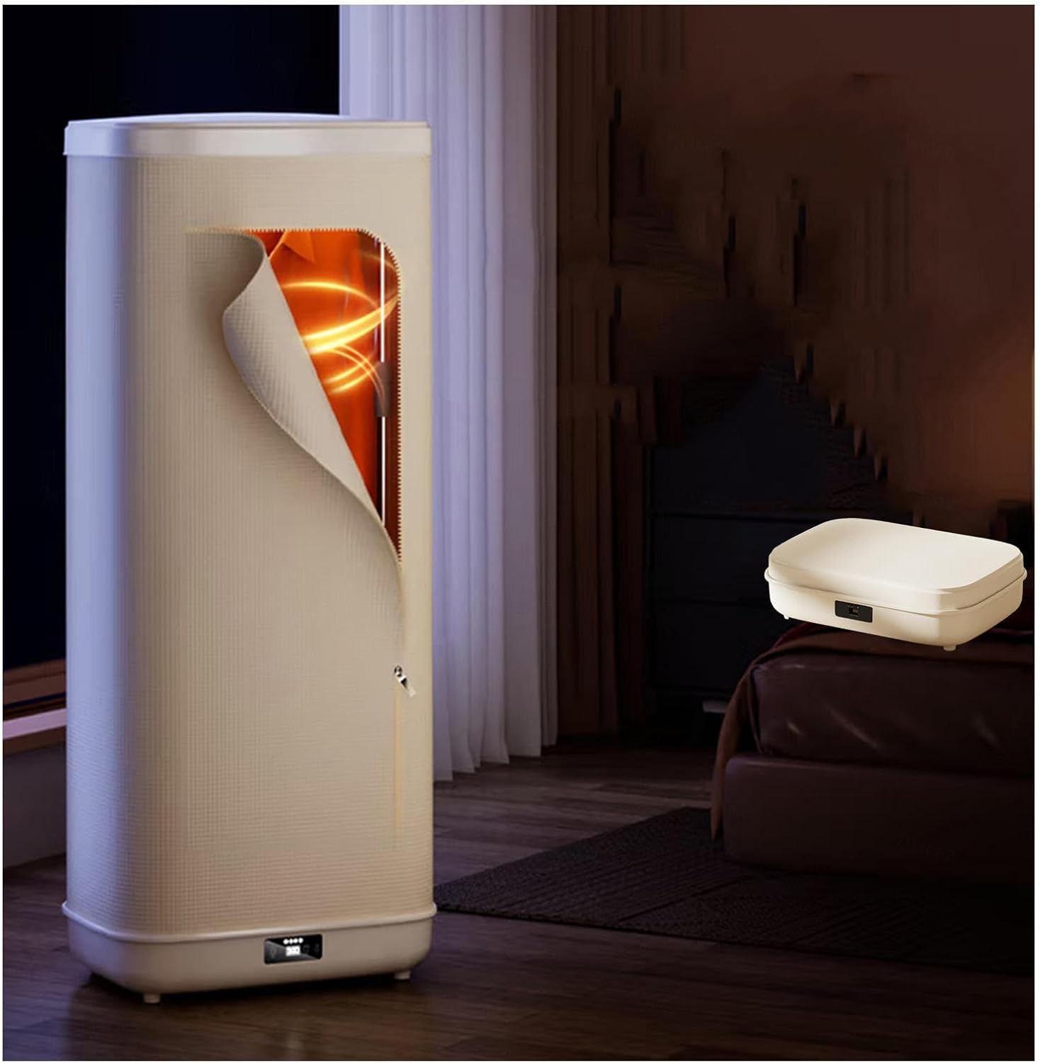 Folding Automatic Ironing Machine, Portable Clothes Dryer Double-Layer Use, Steam Press for Clothes 900w for Apartments, Rvs or Other Compact Spaces