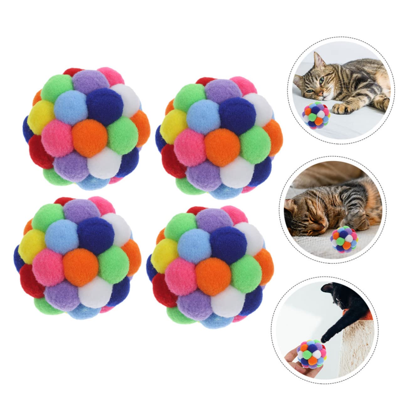 Kisangel 20piezas Bolas Interactivas para Gatos Juguetes De Entrenamiento para Kittens De Cascabeles Estimulantes y Divertidos para Mascotas Casa