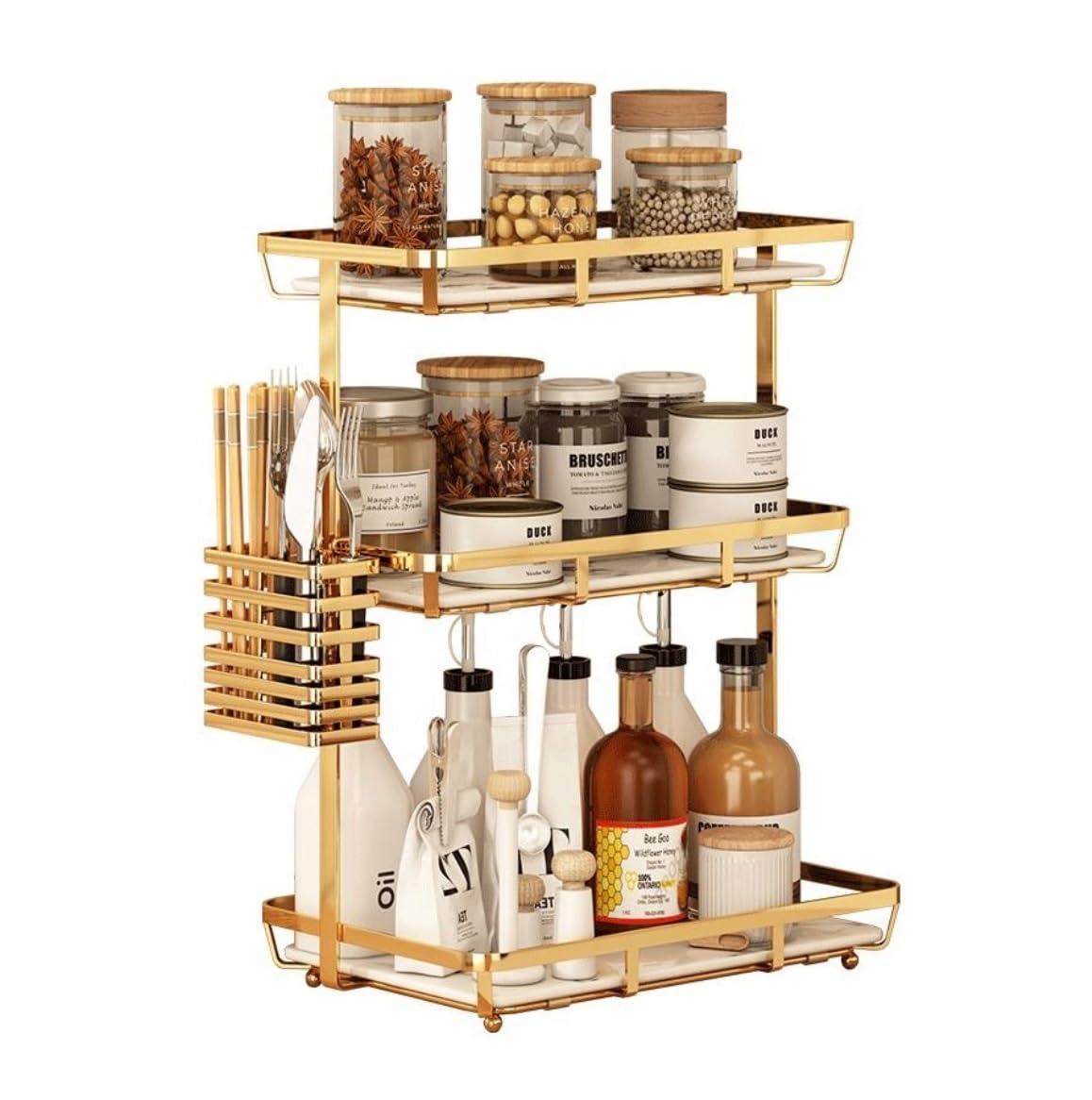 Amazon｜調味料ラック 調味料 収納 スパイスラック 調味料棚 3