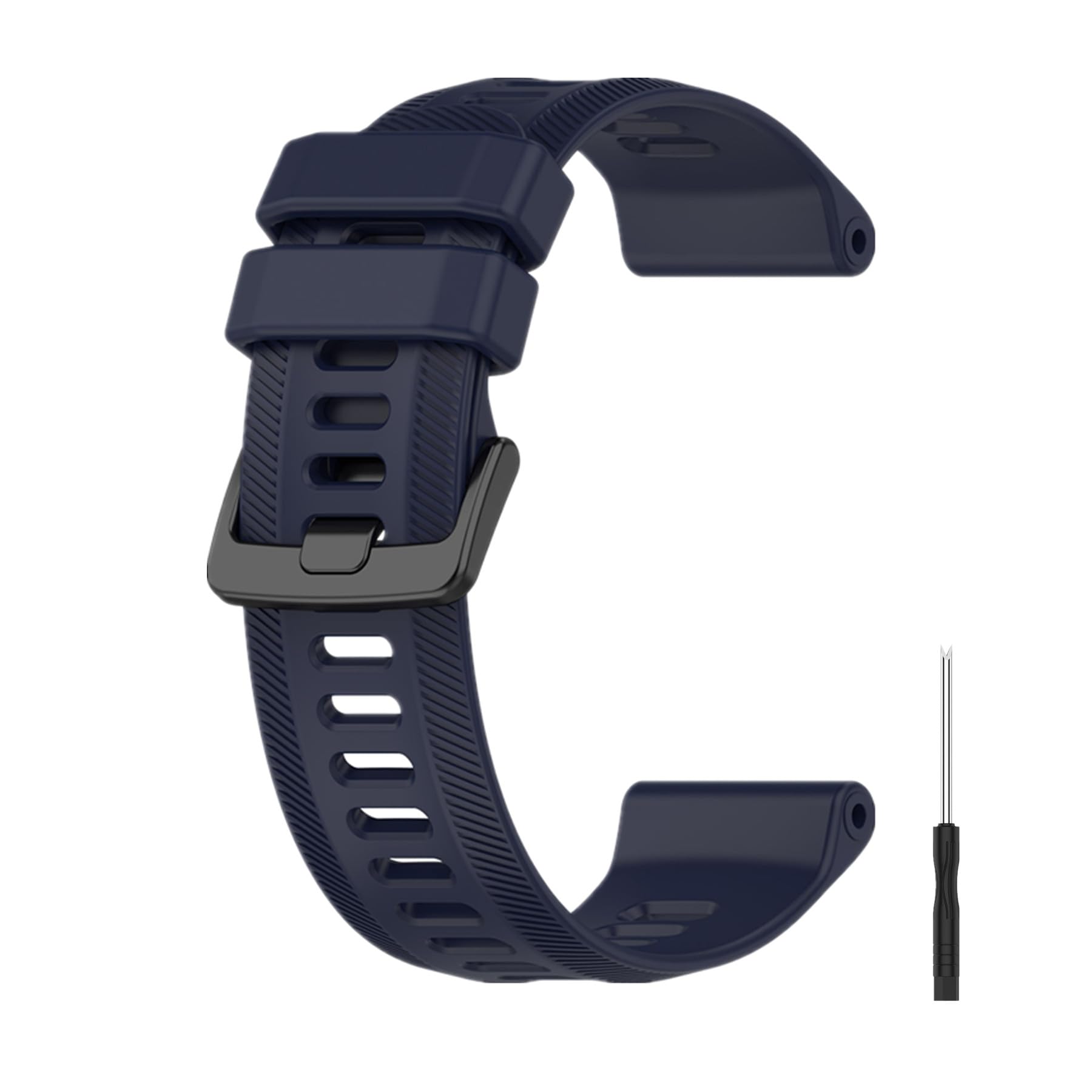 Muovrto Replacement Strap for Garmin Forerunner 745,Silicone Soft Watch Strap for Garmin Forerunner 965/Forerunner 955 (Dark Blue)