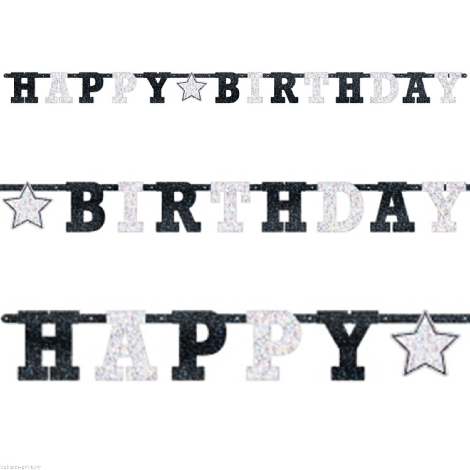 Amscan – Striscione di buon compleanno Prismatic 120173 2,4 m x 16 cm