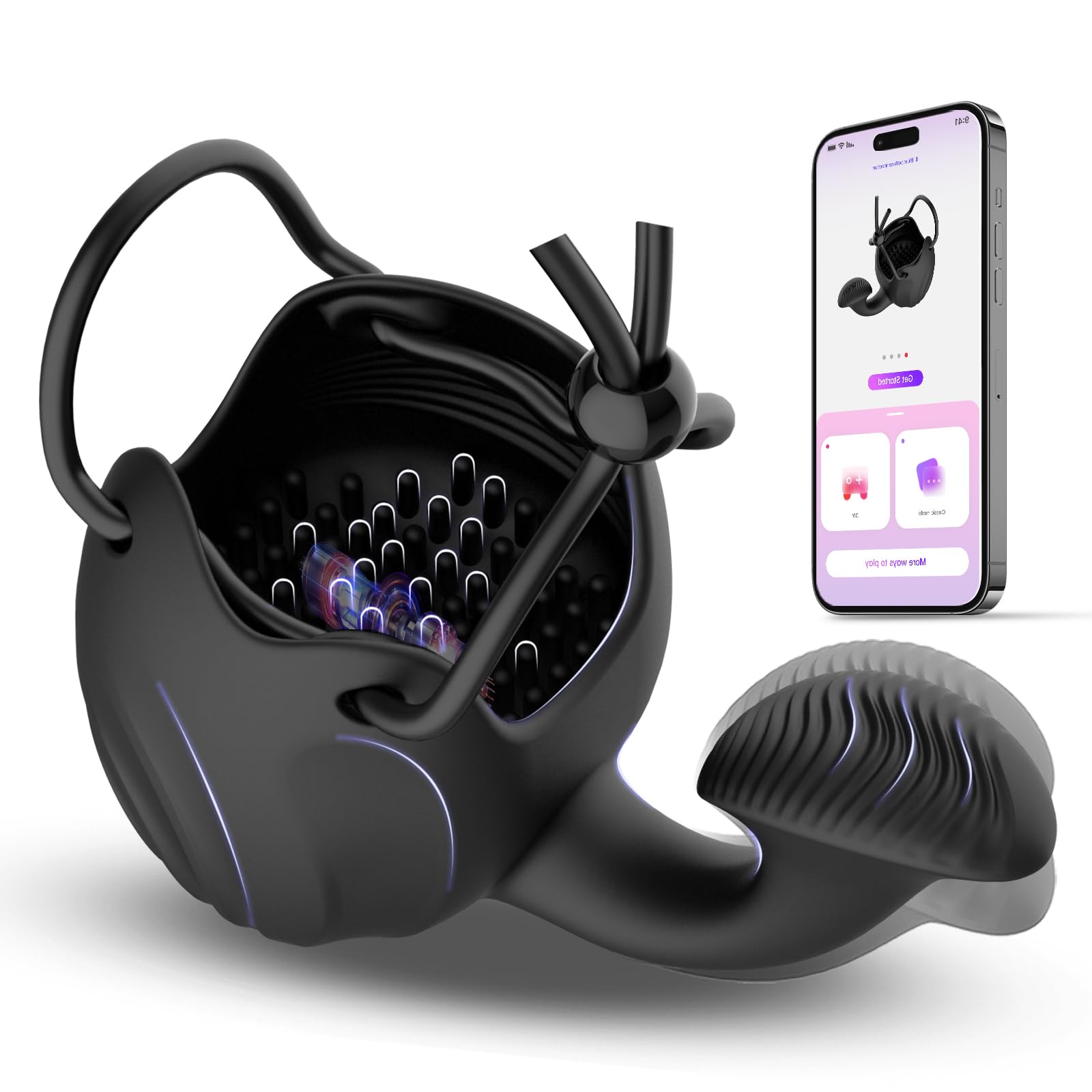 App di Telecomando Prostata Vibratoreper Sextoysys Uomo, 3 in1 Addestramento in Ritardo Vibratore per Coppia Sex Toys, con 10 Vibrazioni Modalità Anello Vibrante per il pene Plug Anale