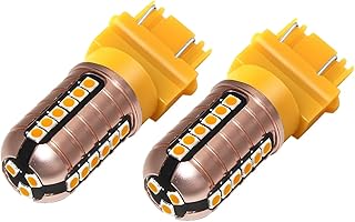 3157 LED Orange Turn Signal Light 3000 Lumens Super Bright 3030 27-SMD LED Chips 3057 3457 3156 4057 4157 LED Bulbs for Blinker Lights, Amber Yellow