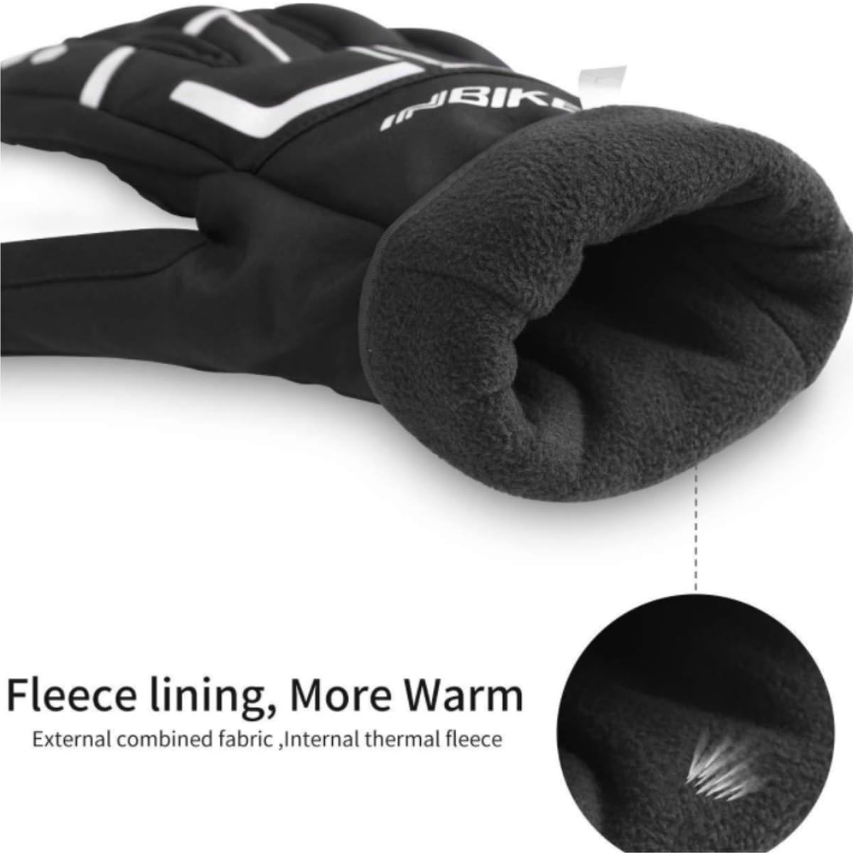 Guantes de Ciclismo El Cojín del Gel De Los Guantes De La Bicicleta Calienta Todos Los Guantes De La Pantalla Táctil De Los Guantes De La Bicicleta del Dedo Guantes Deportivos(Grün,M)