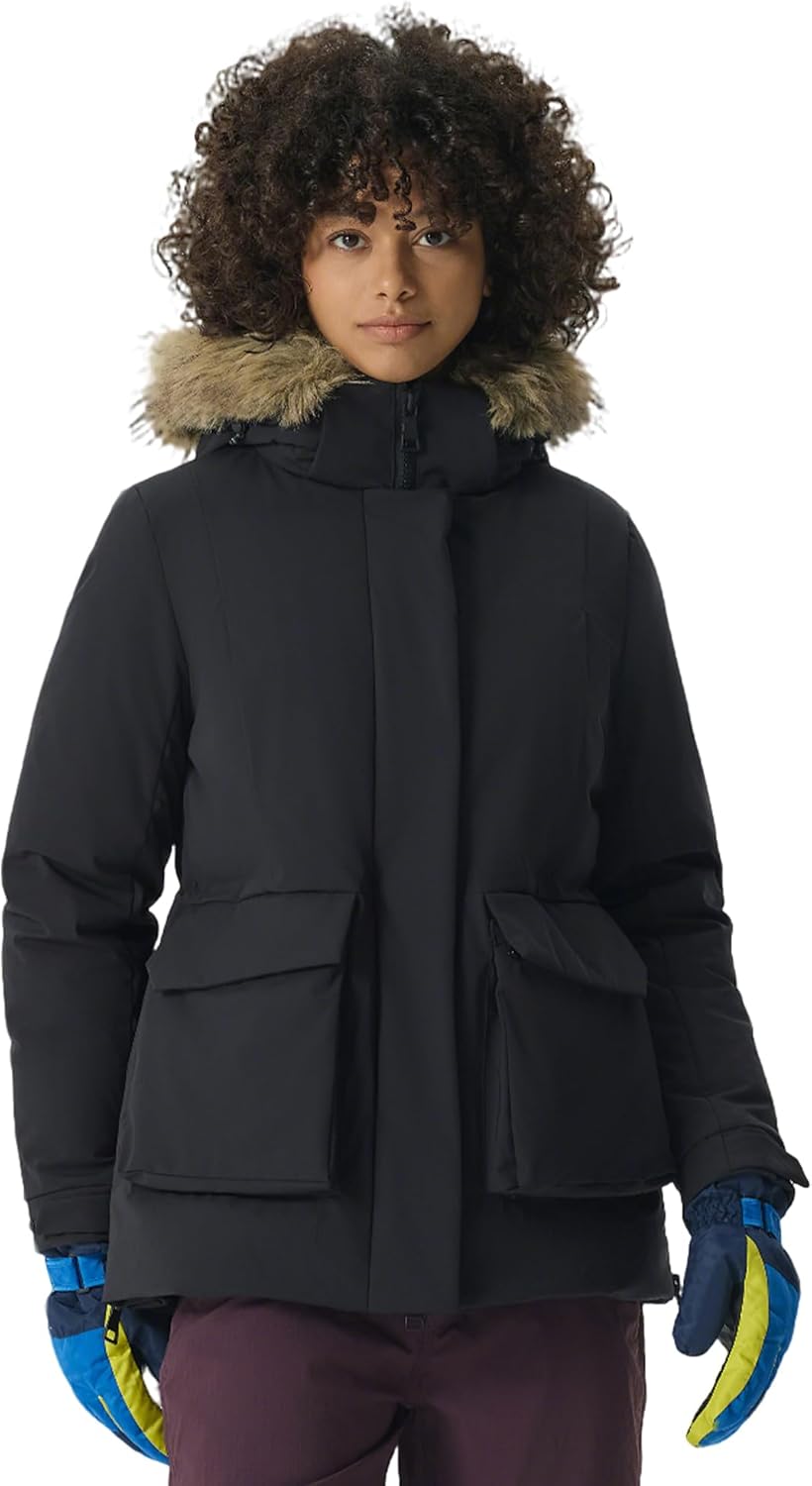 Fitouch Arctic Shield Elite Women's Down Parka | 750+ PF Lady Winter Jacket | Mid-Length Water Repellent Warmer Puffer Coat