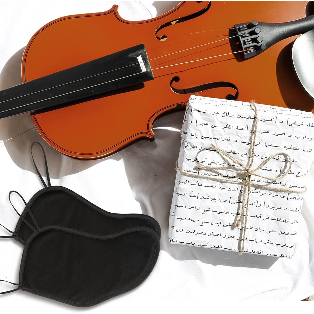 2 PCS Protège-épaule en flanelle pour violon et épaulière Protège-protège-mentonnière pour menton pour violon 3/4 4/4 Accessoires Coussin Violon pour les étudiants