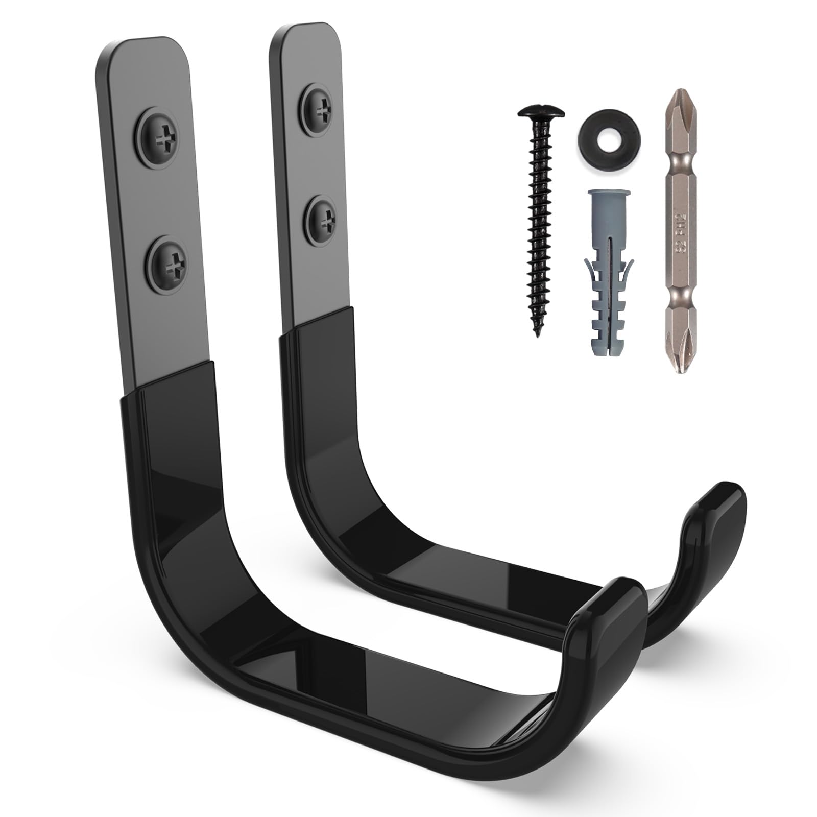 SunVFaFa Garage Hooks, 10 cm Heavy Duty Wall Hooks for Hanging Ladder Hangers for Garage Storage, Wall Mounted