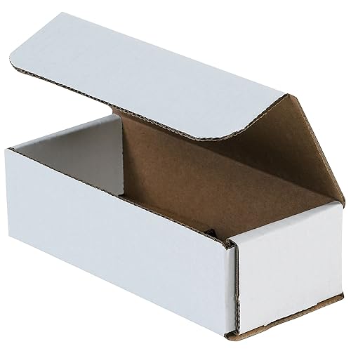 Cajas de cartón corrugado para envíos Aviditi M732, 7 x 3 x 2 pulgadas; (50 Unidades) Blanco,Papel kraft