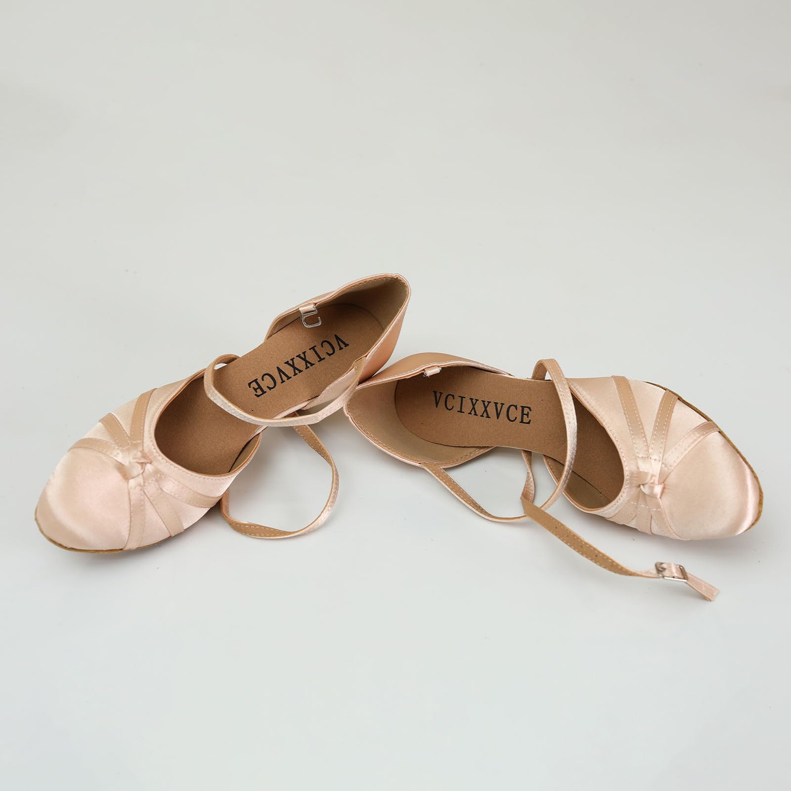 Damen Satin Gesellschaftstanzschuhe Geschlossener Latein Salsa Tango Moderne Standard Tanzschuhe