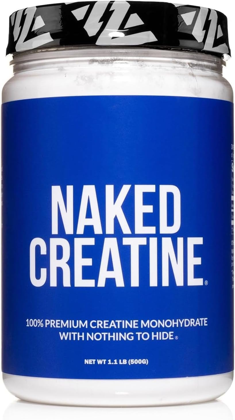 Pure Micronized Creatine Monohydrate Powder - Unflavored, 500g, 1.1lb Bulk - Vegan, Non-GMO, Gluten-Free, Soy-Free, No Fillers, Supports Muscle Growth & Strength - 100 Servings