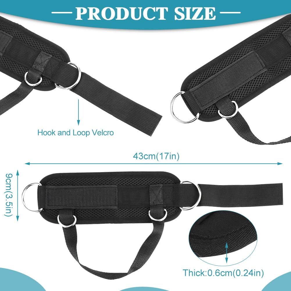 POHOVE Ankle Straps For Cable Machines, 1 Pair Adjustable D Ring Ankle