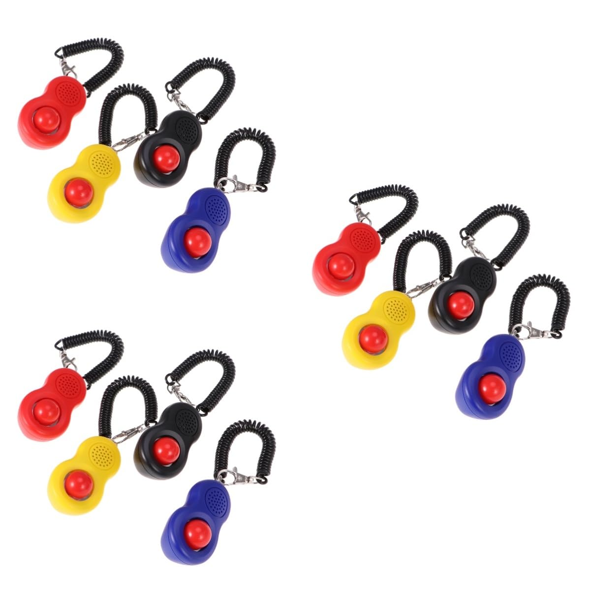 minkissy 12 Piezas refeel muñequera clickers para adiestramiento de Perros clicker Gato clicker de adiestramiento de Mascotas Clicker para adiestramiento de Perros con Correa el Perro botón