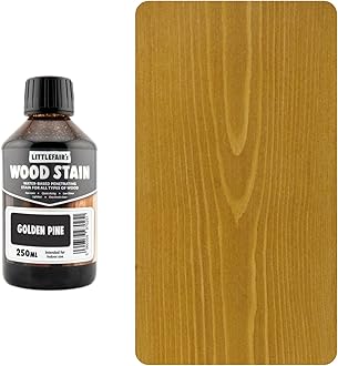 Littlefair's Wood Stain Water Based - 8.5oz/250ml - Indoor Furniture Stain Light & Dark Finishes - Special Non Toxic & Eco Friendly Formula - Wood Stain for Crafts - Color: Golden Pine