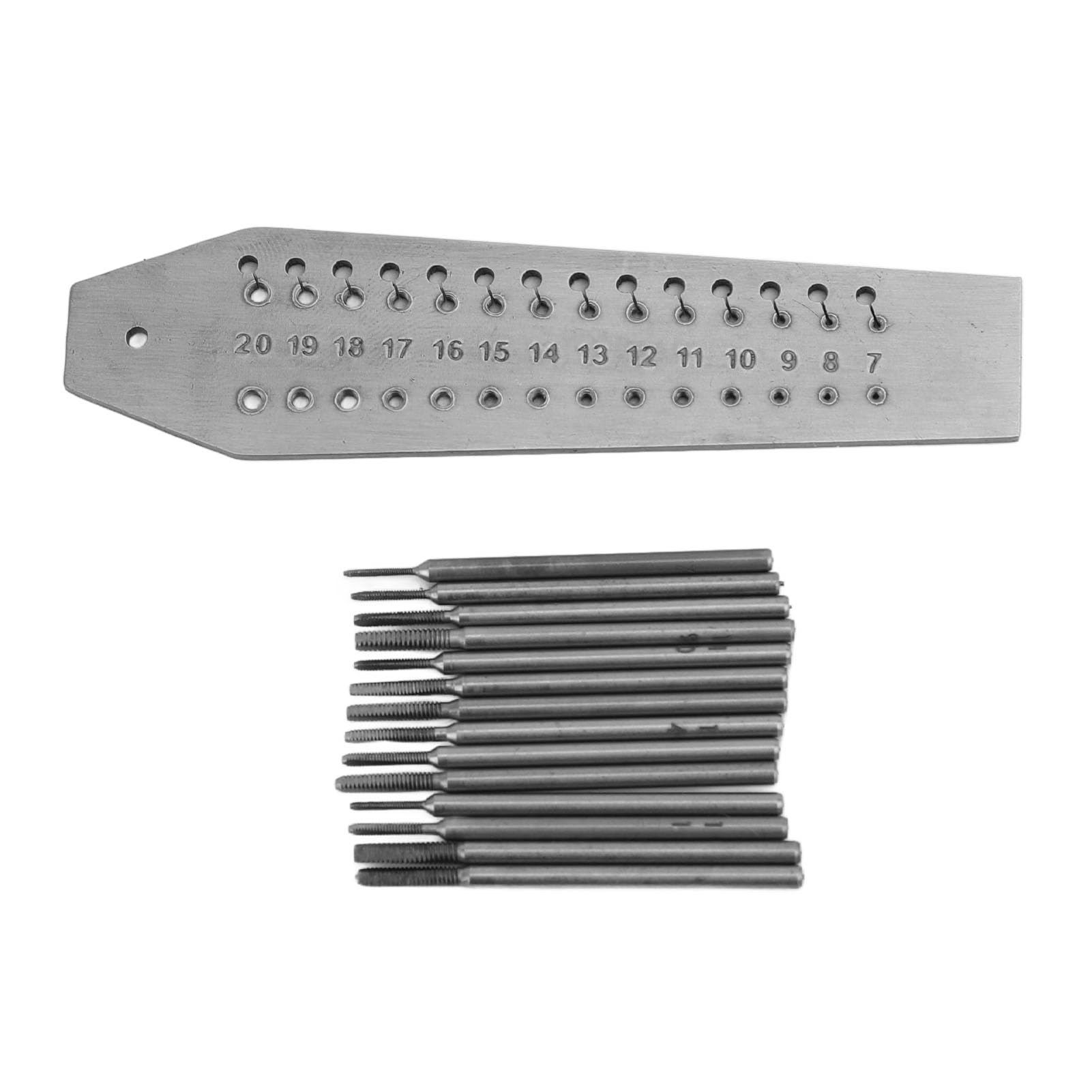 Jeu de Tarauds et Filières 14 Pièces, Ensemble de Tarauds et Filières Miniatures en Métal de 0,7 Mm à 2 Mm, Matrices de Taraudage D'horlogers Bijoutiers pour la Fabrication de