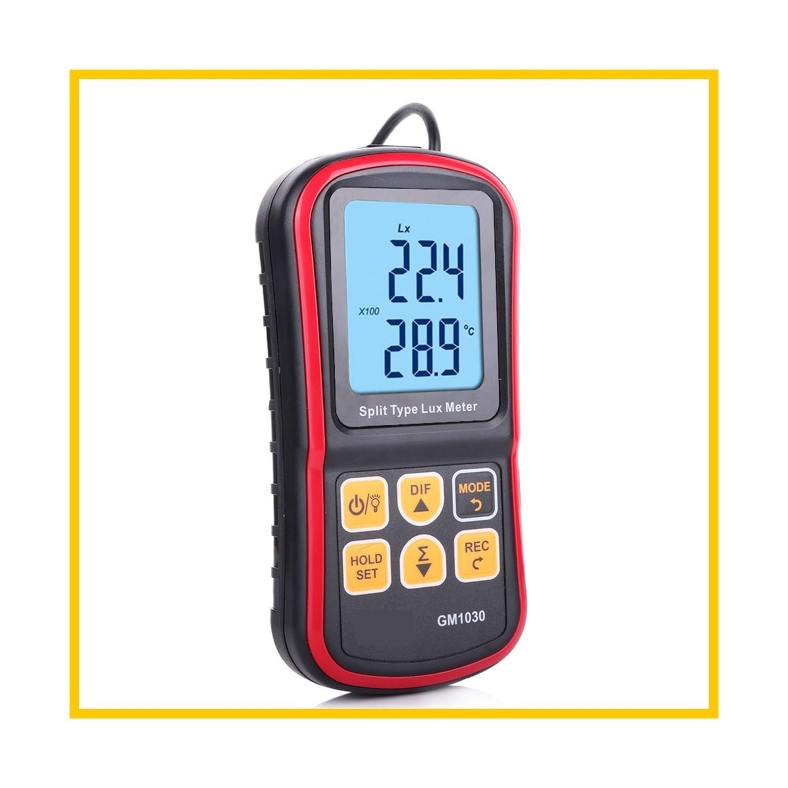 Belichtungsmesser, Digitales Luxmeter Lichtmessgerät 200.000 Lux Photometer Mini-Hand-Luxmeter Illuminometer GM1030