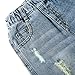 KIDSCOOL SPACE Retro Toddler Little Child Rippd Holes Elastic Waist Fashion Jeans,Light Blue,18-24 Months