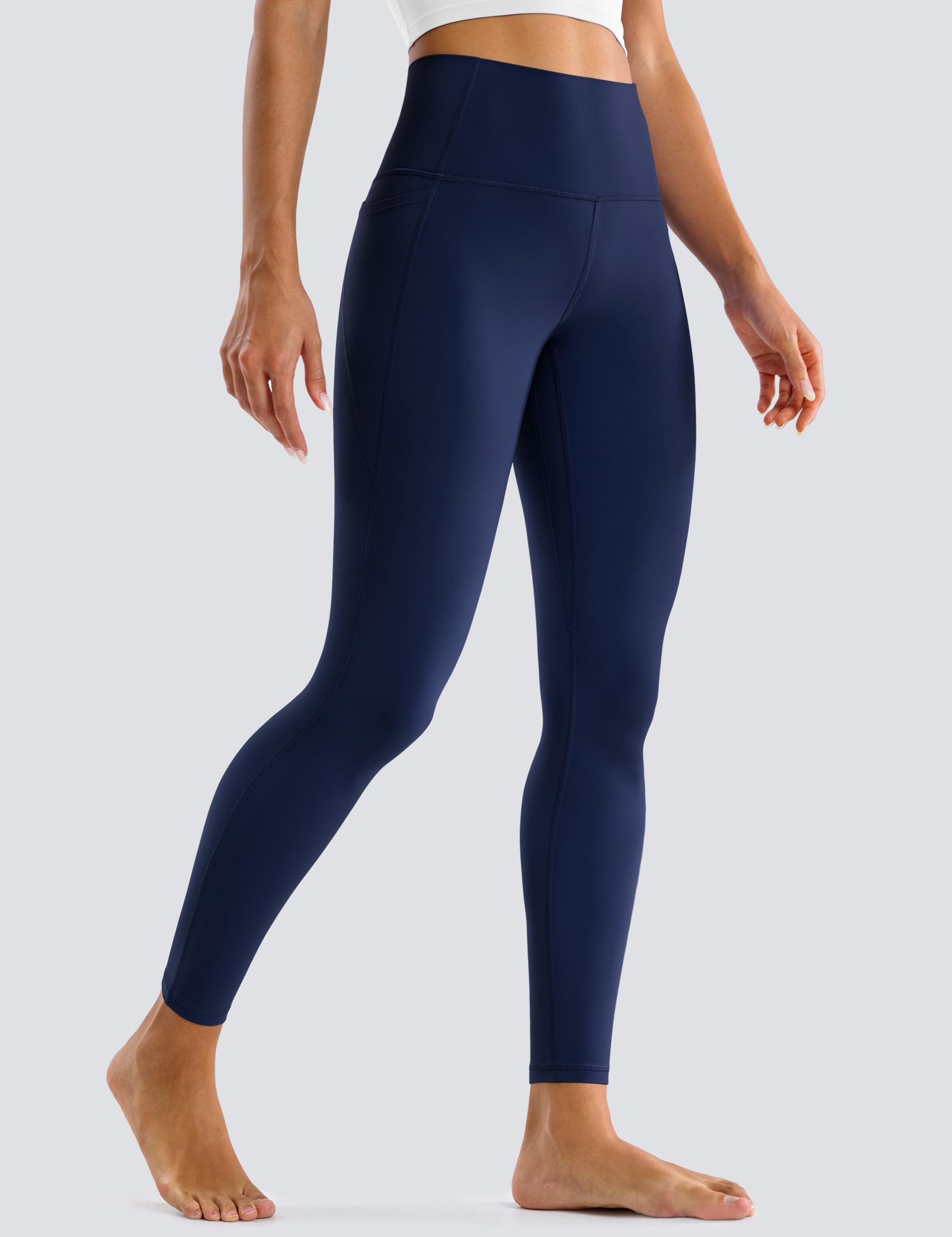 BAYDI Clouduxi, leggings sportivi da donna, a vita alta, con tasche, opachi e morbidi, 7/8, per yoga, palestra, tutti i giorni