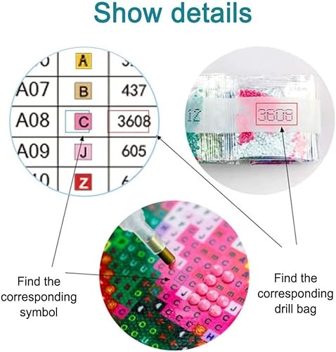 Miniatura 7 de Muzagroo Art Kits de pinturas de diamantes 5D para adultos, kits de arte de diamantes 5D con diamantes redondos de taladro completo, arte de gemas