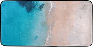 FANTAZIO Amzing Copacabana Alfombra de Playa Antideslizante para Piso tapete para Interior y Exterior 39 x 20 Pulgadas