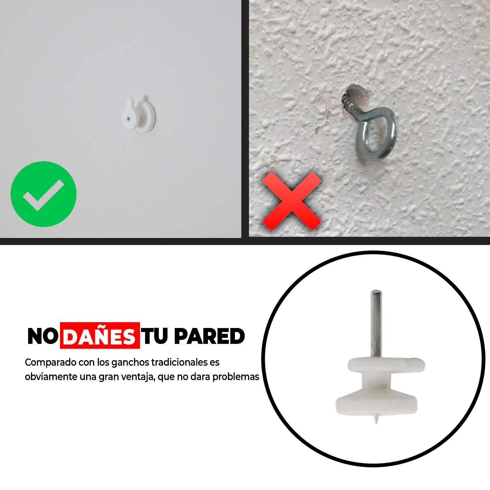 Ganchos para colgar cuadros sin hacer agujeros - Colgadores de pared, [30 Unidades] colgar cuadros sin agujeros -Lote de 30 cuelga fácil — view 7