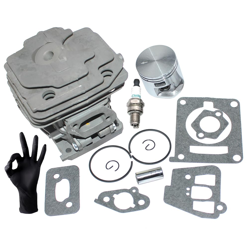 Kit de pistón de cilindro para Stihl FR410C-E FS260 FS260C-E FS260C-EZ FS260R FS260RC-E FS261 FS261C-E FS261C-EZ FS410 FS410C-E FS410C-EM FS410K FS411C-EM FS411C-EM EML SP45 2 unidades