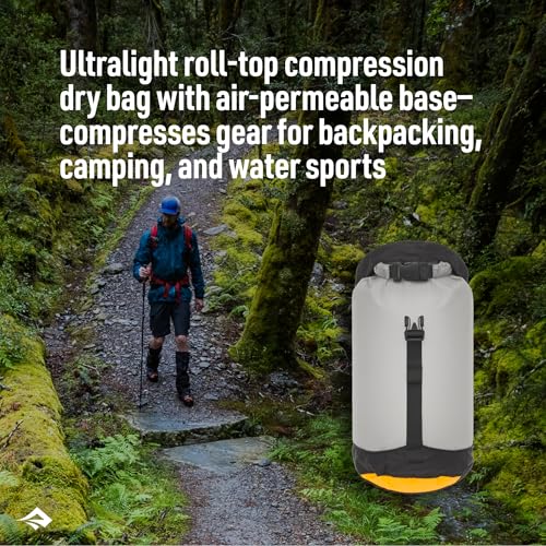 Image of Sea to Summit eVac Ultra-Lightweight Compression Dry Bag, Waterproof Dry Storage, 20 Liter, Highrise Grey