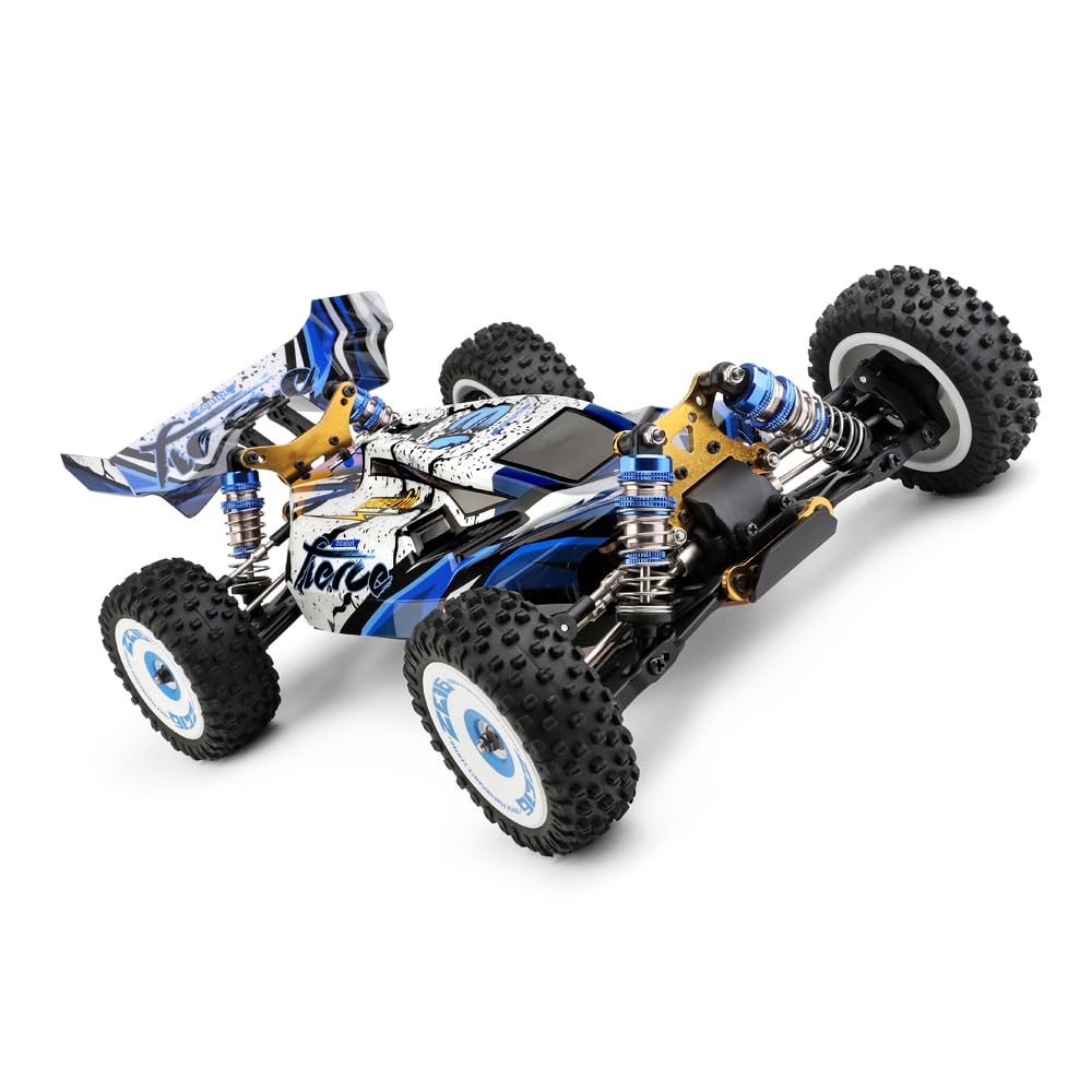 Auto RC ad Alta Velocità per Adulti WLtoys 1/12 Buggy RC Fuoristrada 124017 4WD Auto RC Fast Drift Auto da Corsa Telecomandata Senza Spazzole con 2 Batterie