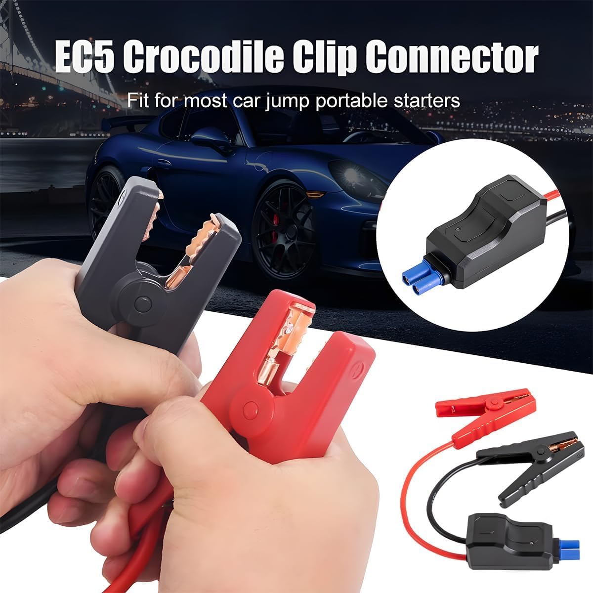 Coche Batería Boosters Abrazadera EC5 Conector Macho Cable de Arranque para Vehículo SUV Camión RV 650A
