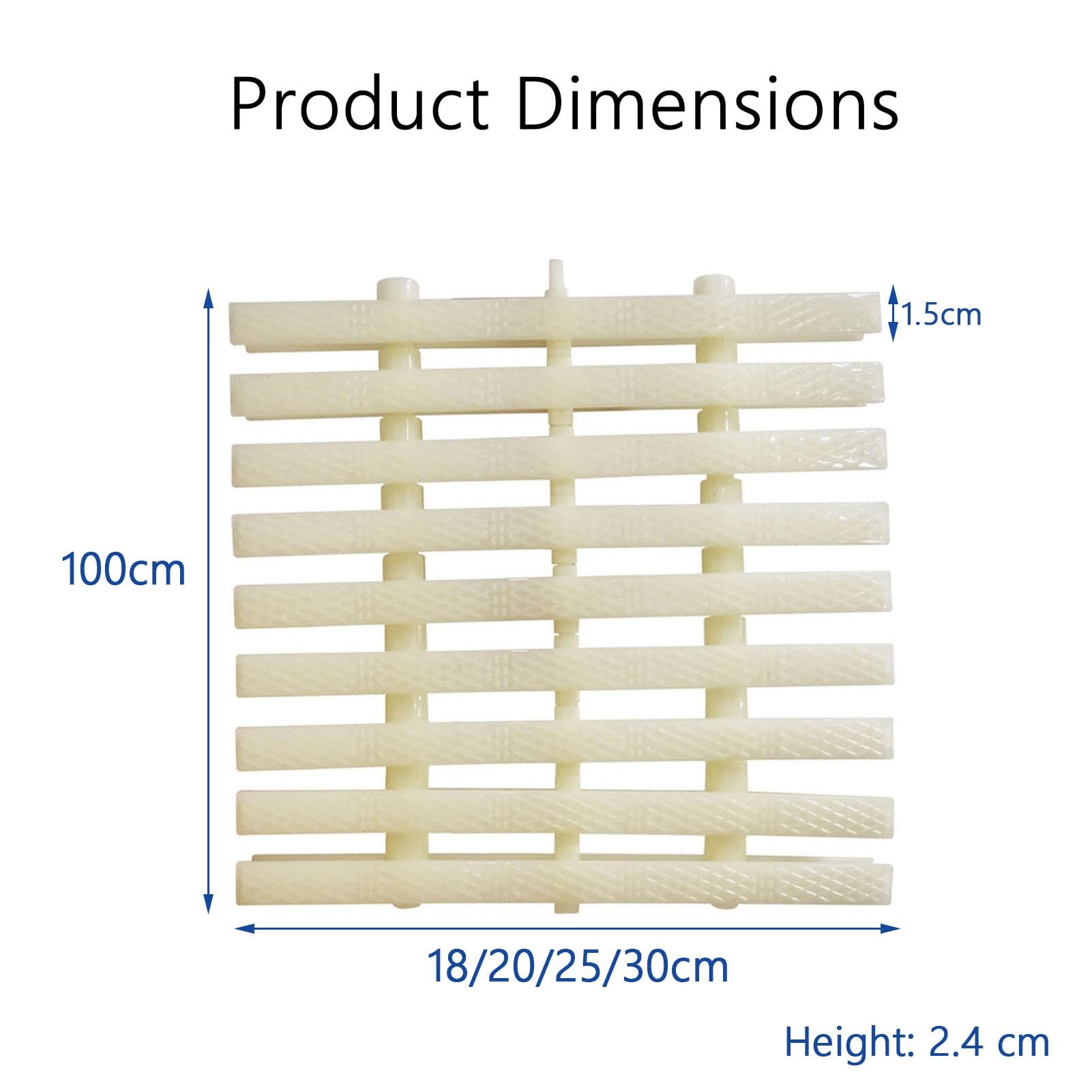 Rejilla de drenaje para piscina, cubierta de empalme de 3 agujeros, antideslizante, capacidad de carga de 250 kg, para entrada, patio, piscina, paquete de 20