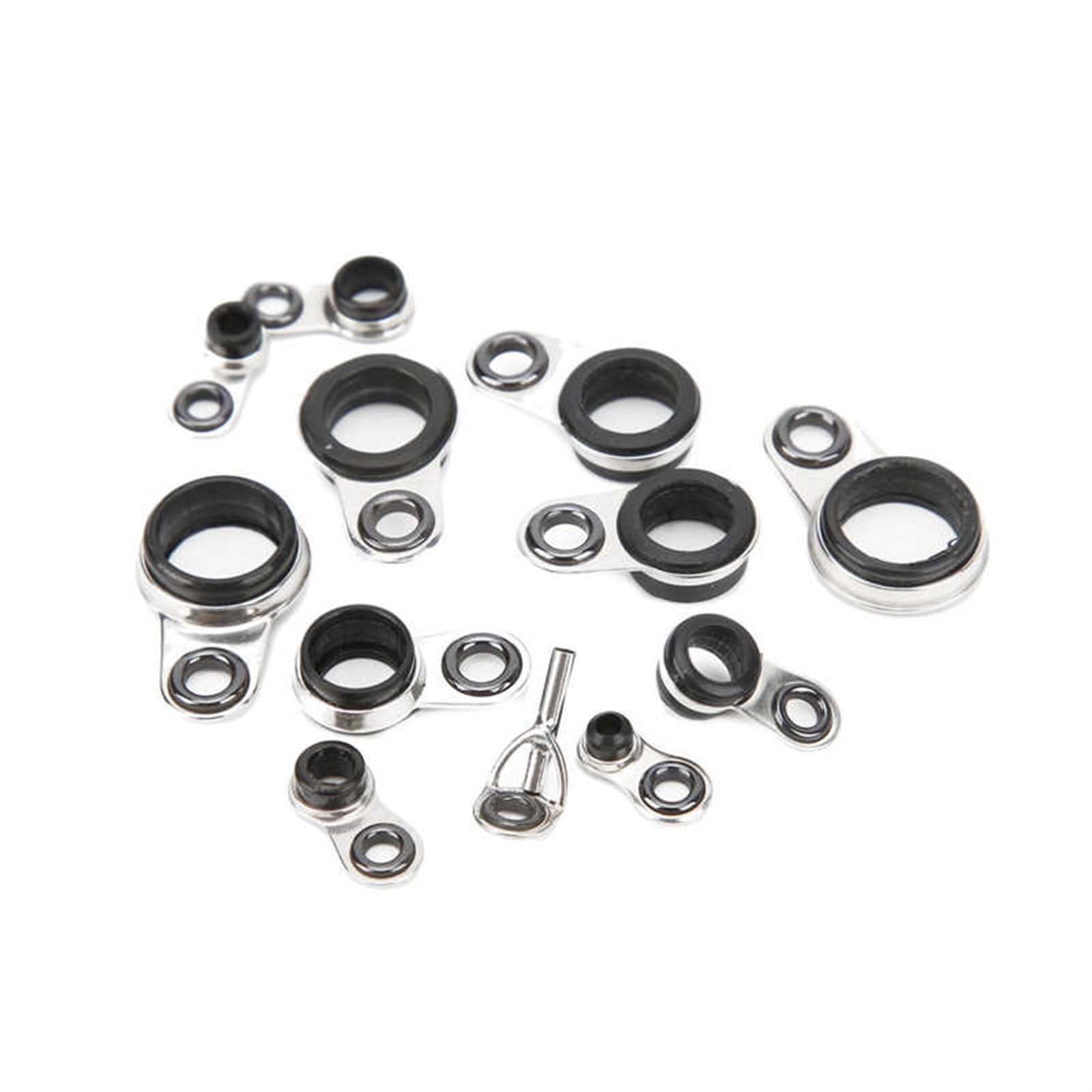 Anelli Canna da Pesca 1.0-10/14/18/20/22/25mm Set di Anelli for Guide da Pesca Set di Anelli for canne da Pesca universali Rock Casting Guide in Ceramica. per Acqua Salata d'Acqua Dolce