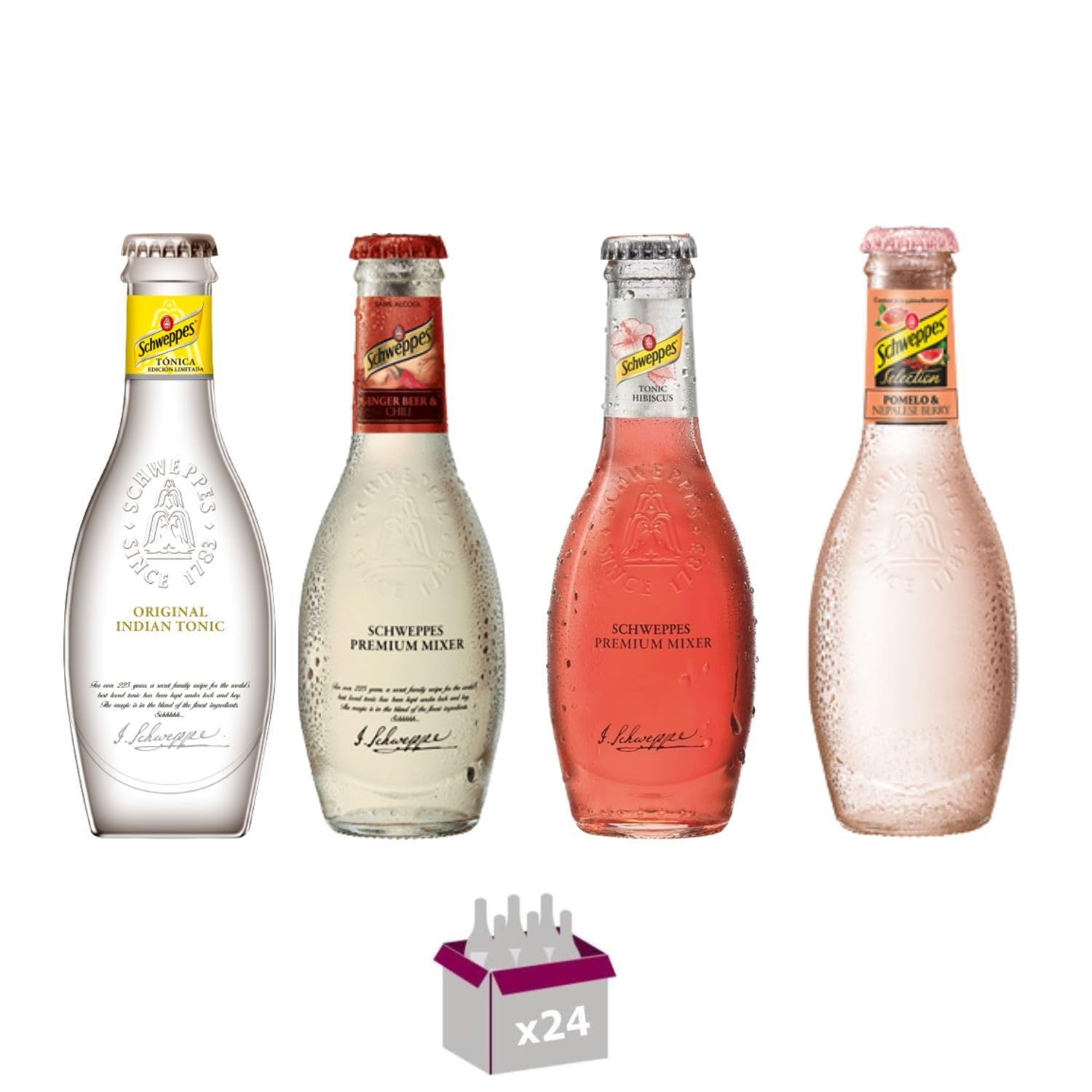 Confezione : Indian Tonic - Ibisco - Pompelmo - Pepe Timut Birra allo zenzero e peperoncino (24 x 20 cl)