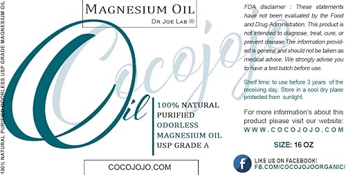Miniatura 2 de Aceite de magnesio puro  100% natural, grado USP, purificado, de absorción rápida a granel  16 onzas  Recarga a granel  para cuerpo, piel, músculos,