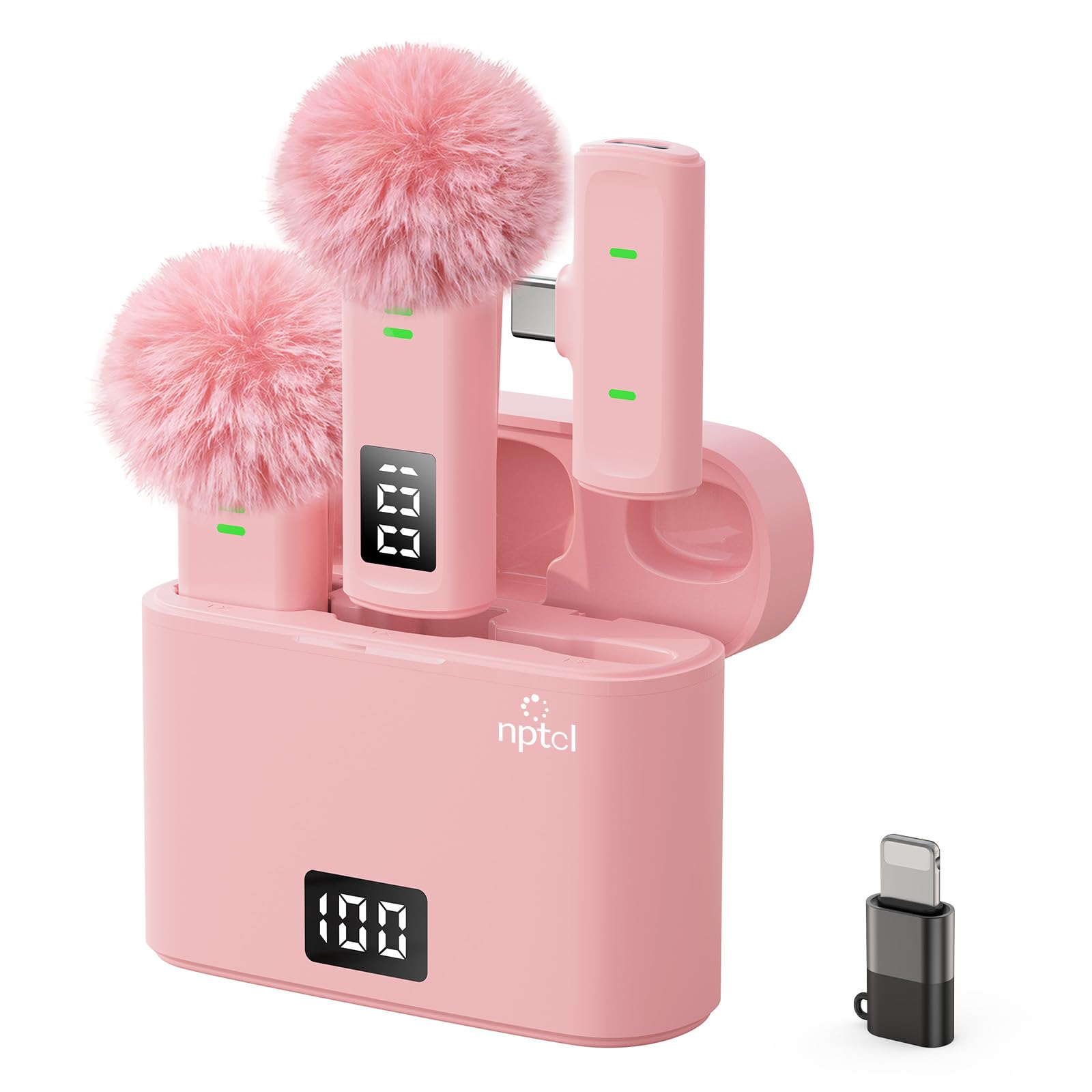 NPTCL Wireless Mini Microphone for Content Creators, USBC Mics for iPhone