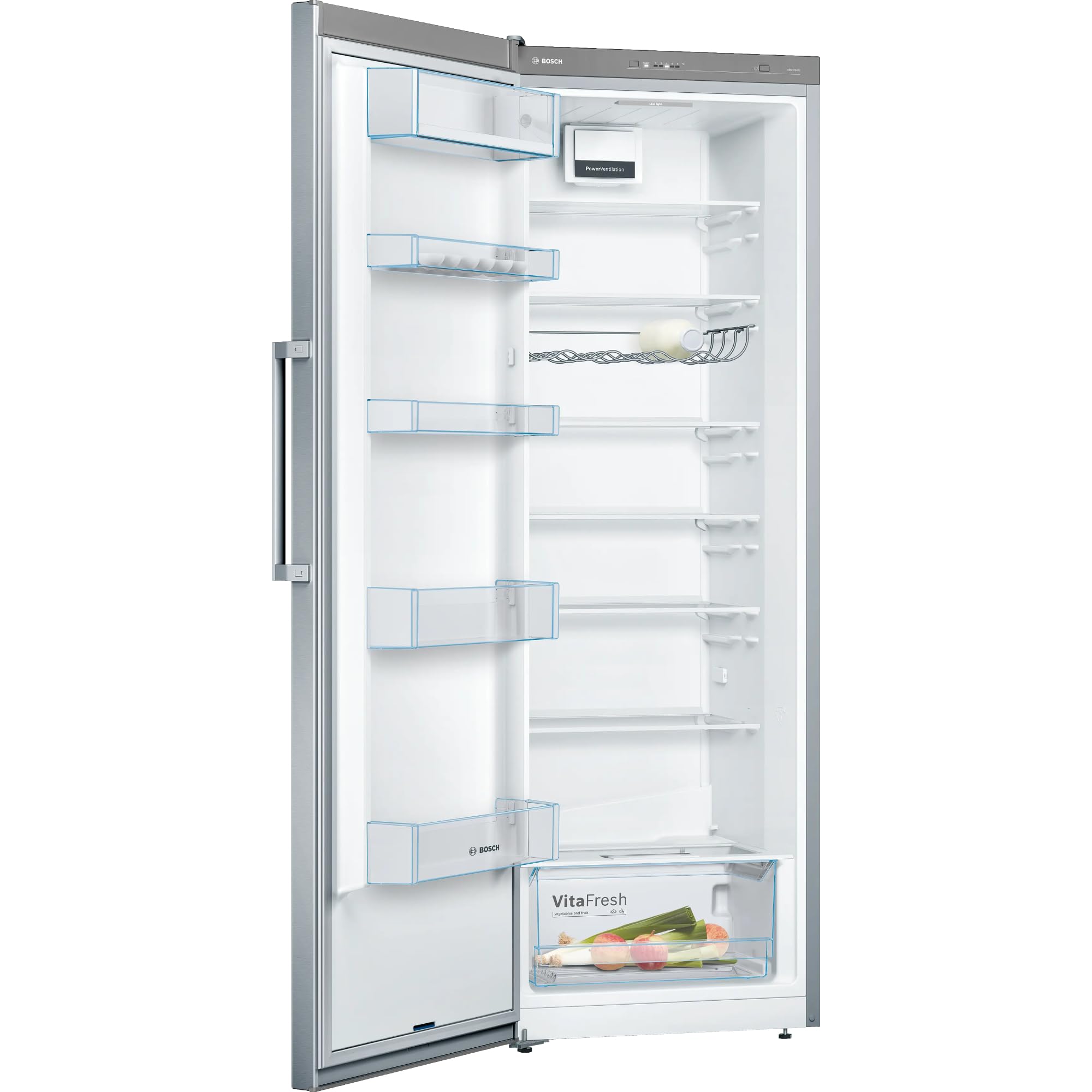 Bosch KSV33VLEP-Série 4 Réfrigérateur pose-libre - 324 litres - 176 x 60 cm - Inox