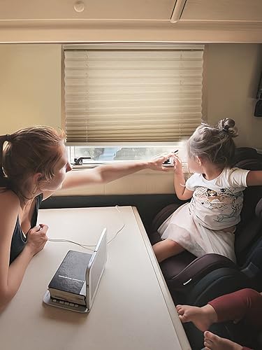 Miniatura 6 de Persianas para autocaravana, 26 pulgadas de ancho x 24 pulgadas de largo, para oscurecer la privacidad y la sombra, fácil de levantar, persianas