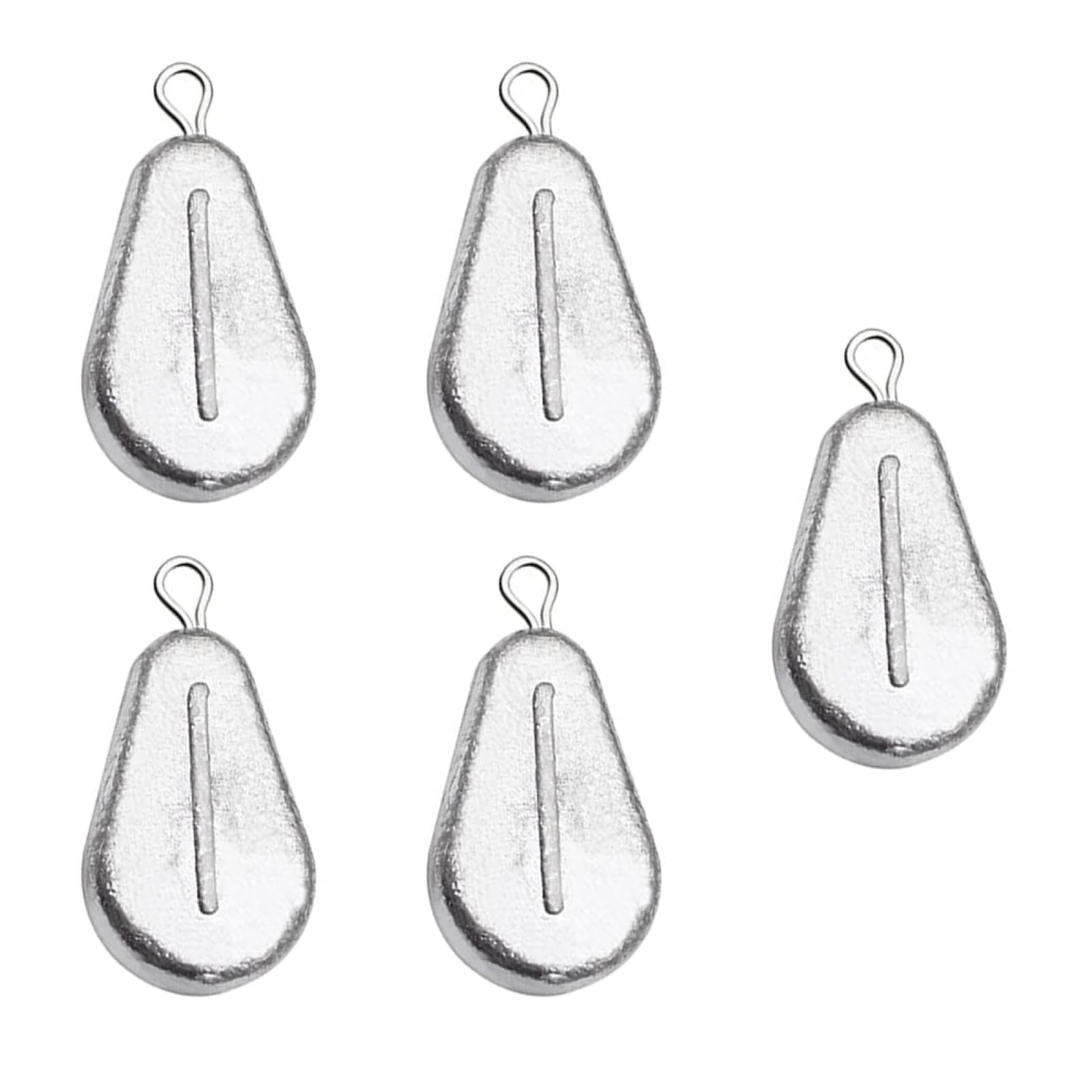 5 Pack Fishing Weights, Metal Flat Triangle Sinkers Outdoor Fishing Accessories for Saltwater Freshwater River - 80g