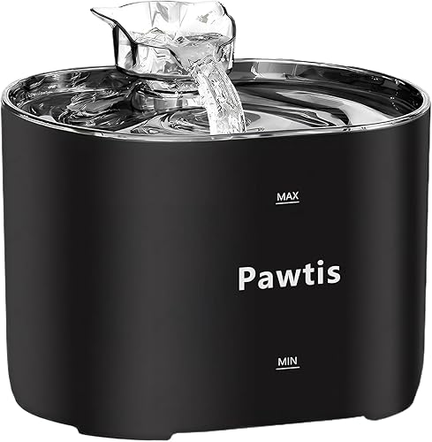 Fuente de agua para gatos 74oz2.2L - Pequeña y silenciosa sin BPA - Fuente de agua para gatos con filtros de 4 etapas