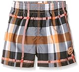 100% Polyester CMP Jungen Badeshorts, Antracite-Aranciata-Ice, 128, 3R50064