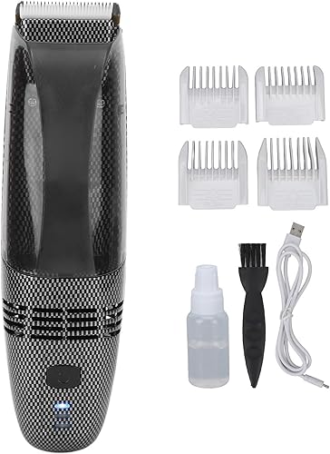 Miniatura 6 de Diydeg Cortadora de pelo eléctrica, luz de recarga USB, recortadora de pelo al vacío con succión automática de cabello, recortadora de pelo