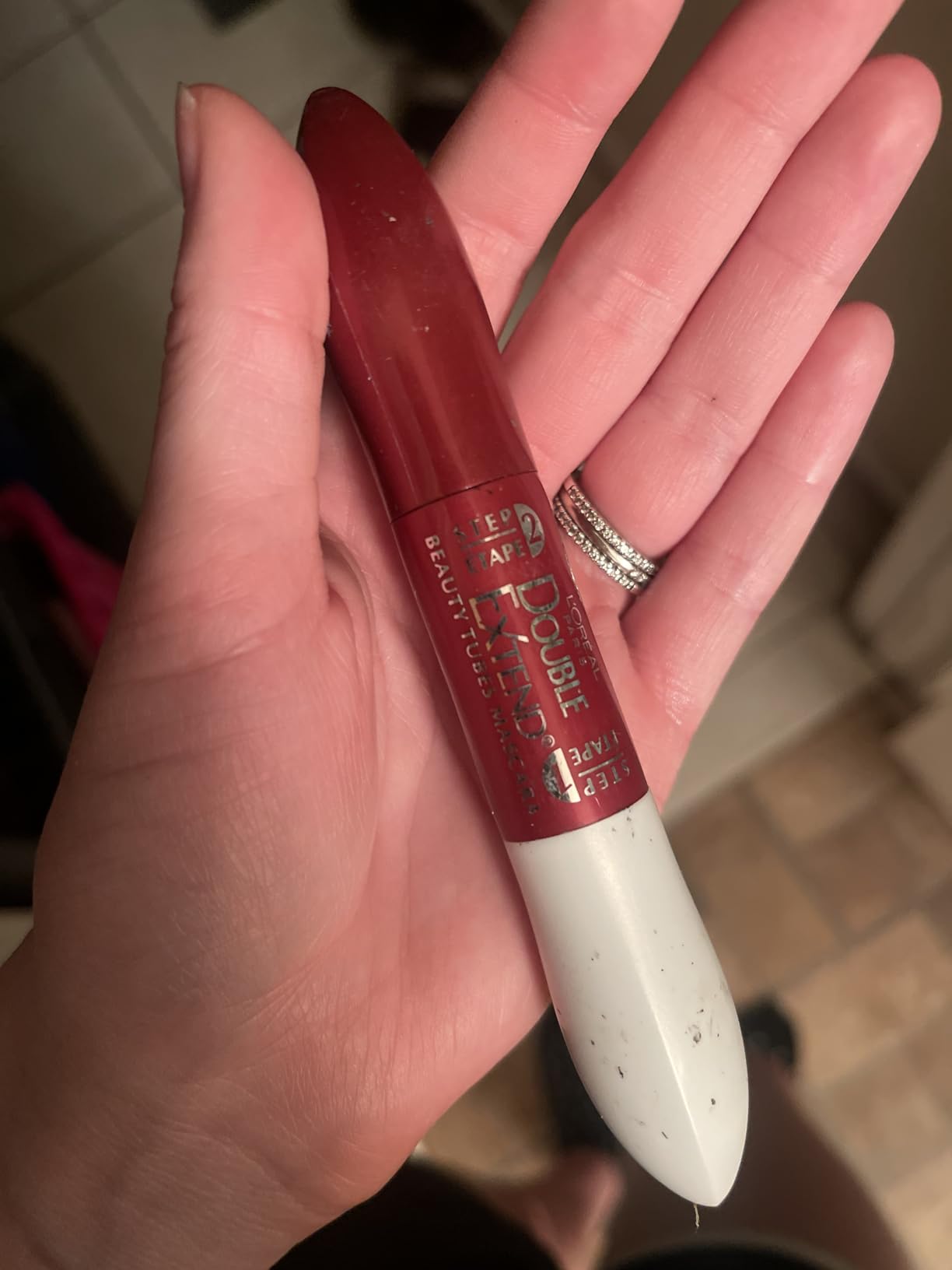 L'Oreal Paris Makeup Double Extend Tubing Mascara, Lengthening 2 Step Mascara, Smudgeproof, Black