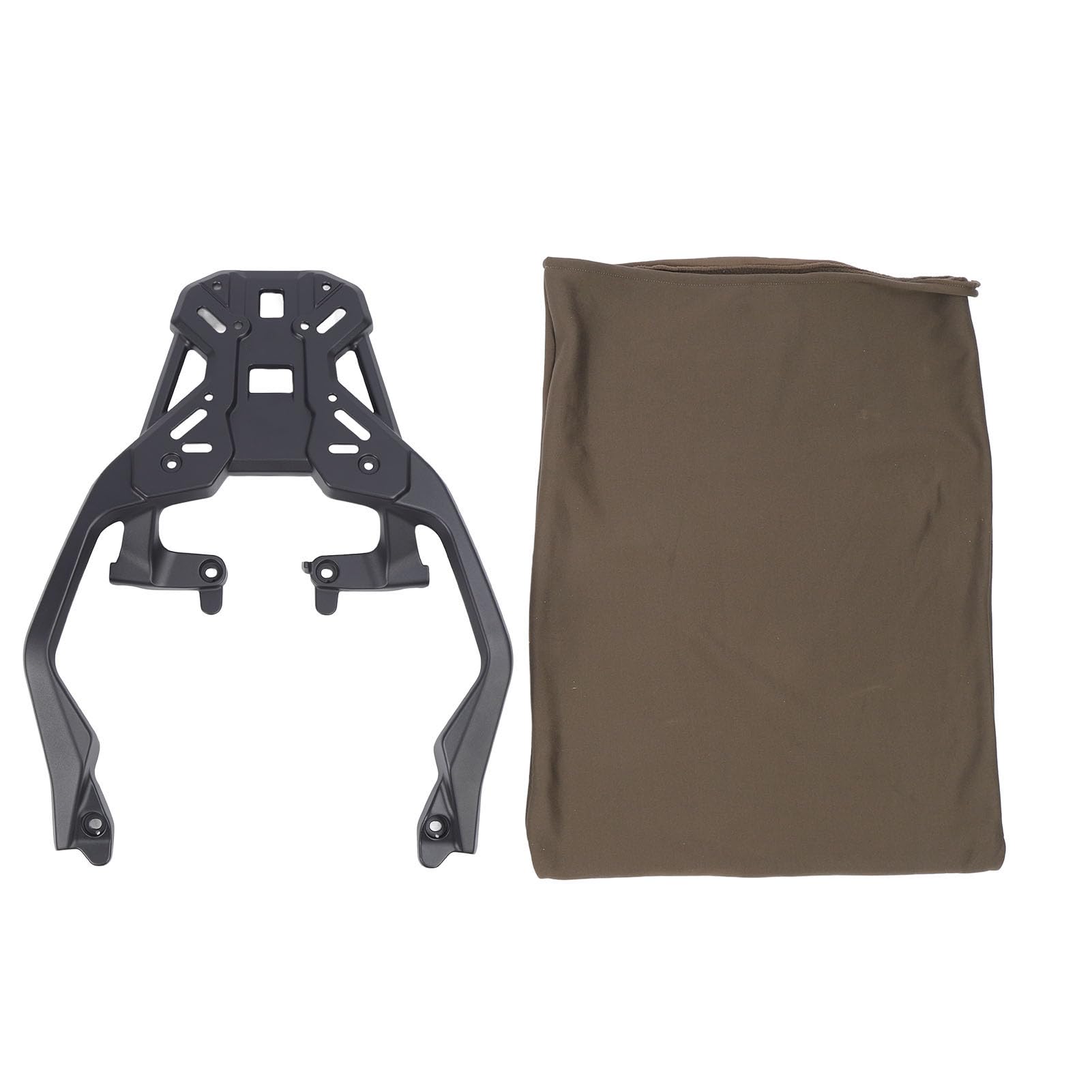 Portapacchi Posteriore per Moto, Portapacchi Posteriore in Lega di Alluminio Ad Alta capacità di Carico con Supporto Sicuro per XADV750 NSS750 Dal 2021 Al 2024 (BLACK)