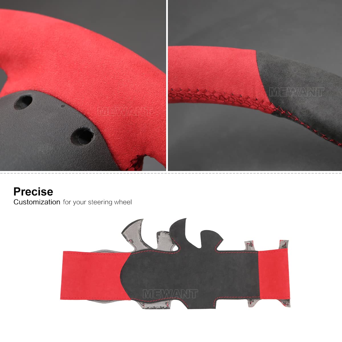 Coprivolante Per Alfa Romeo Giulietta/MiTo - Pelle Scamosciata, Cucito A Mano, Antiscivolo